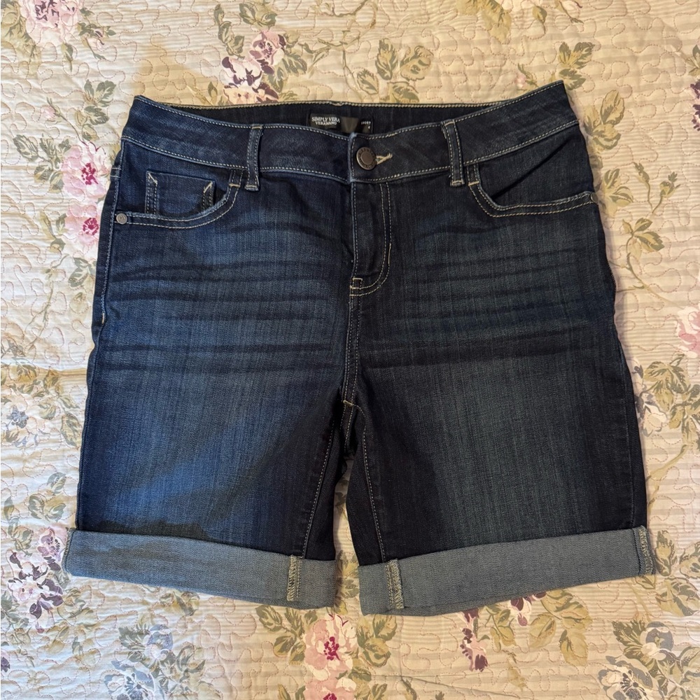 Simply Vera Vera Wang Blue Jean Shorts with Rolled Hem NEW!!!